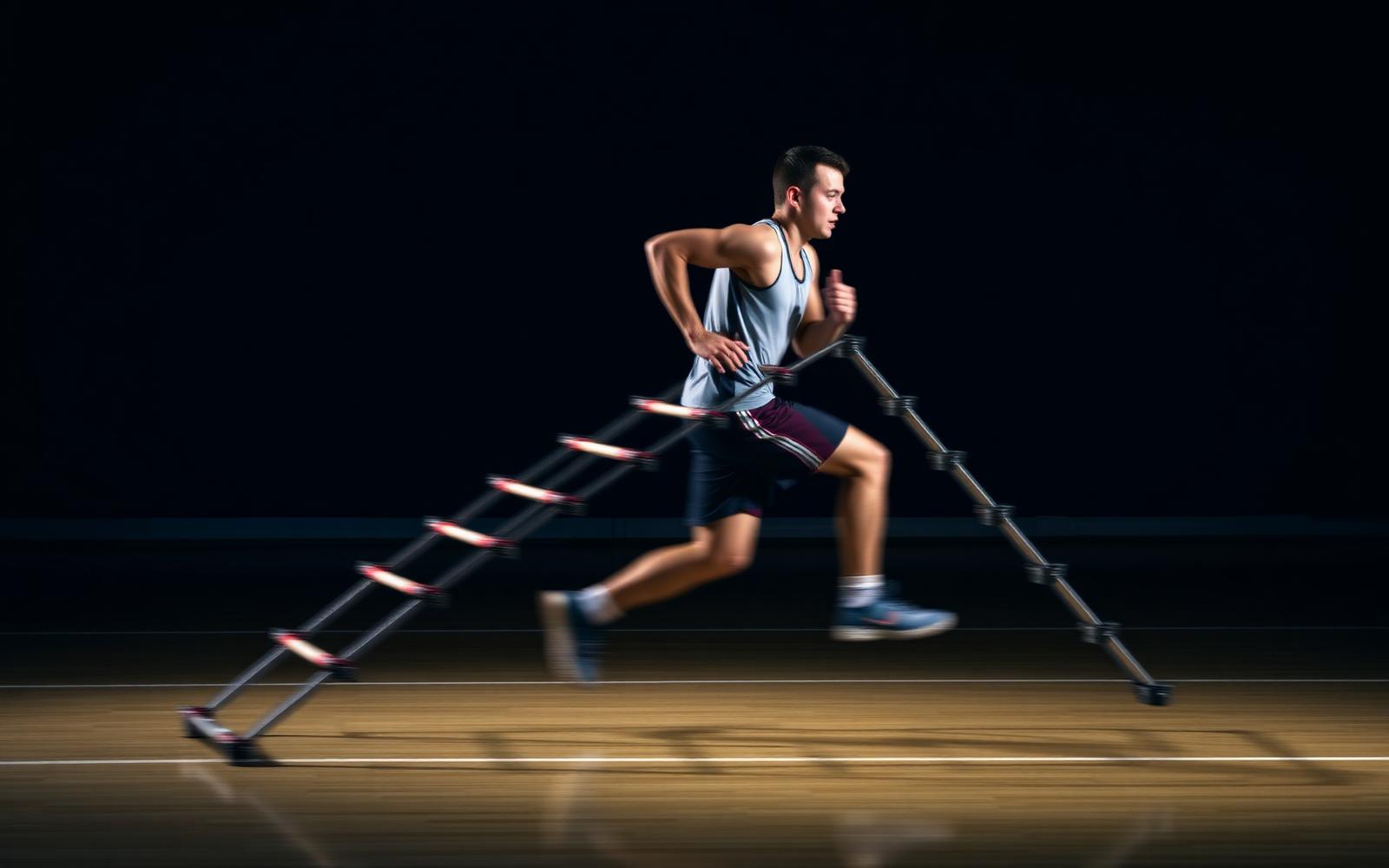 Athlete performing agility drills